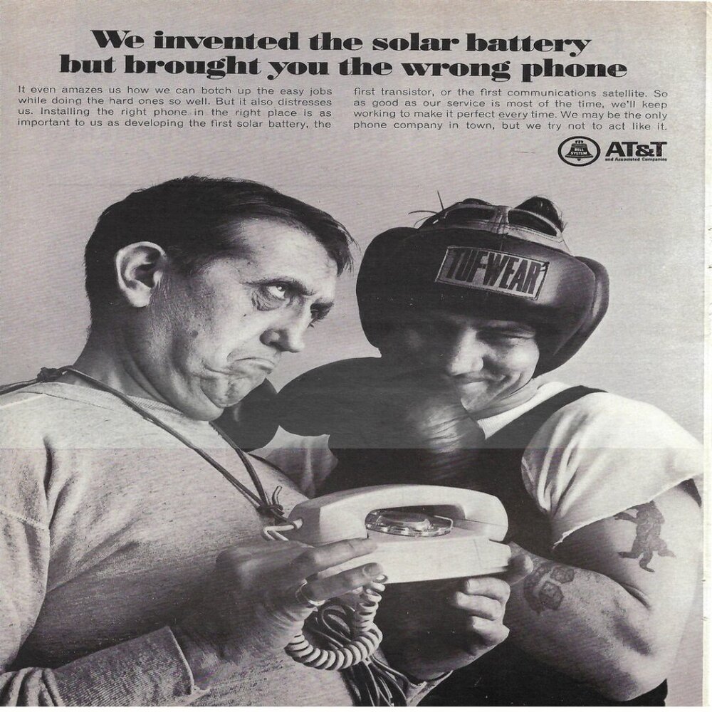 1967 AT&T We Invented the Solar Battery Vintage Magazine Print Ad/Poster